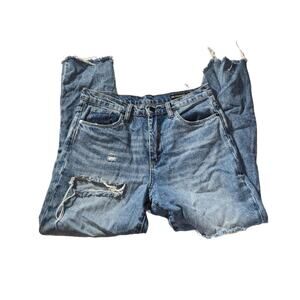 Blank NYC Hi rise distressed step hem jeans Women's Size 28 in Blue